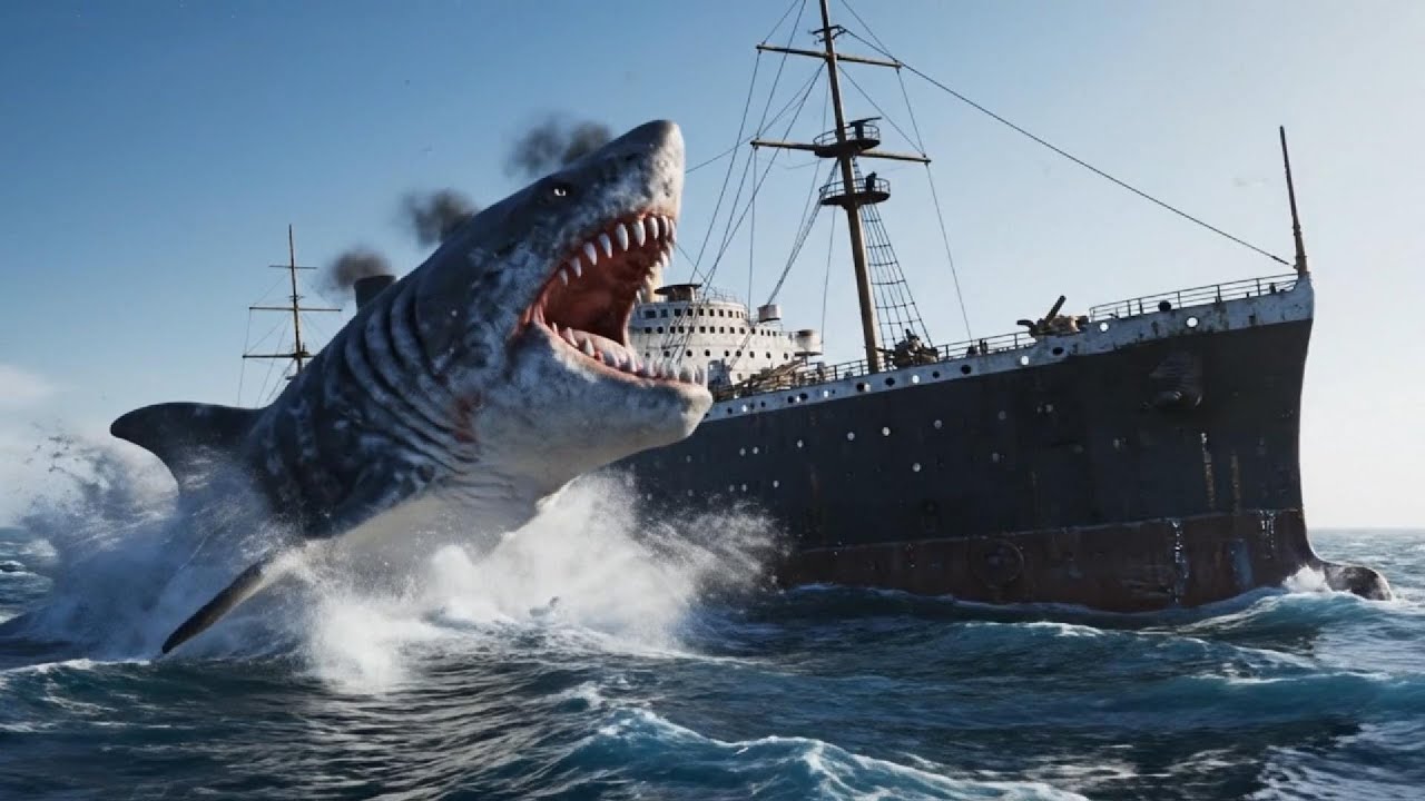 “Giant Megalodon Attacks the Titanic - YouTube