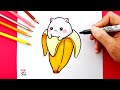 Aprende a dibujar a BANANYA (gato-plátano) | How to Draw Bananya (Kitten-Banana)