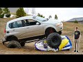 Monster Car runs over Jet Ski!! (Testing our new mud truck)