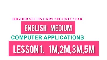 12th computer Application Chapter 1 book back answer | MANOJ CS TUTOR