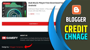 How to Change Footer Credit on Blogger Template 2023