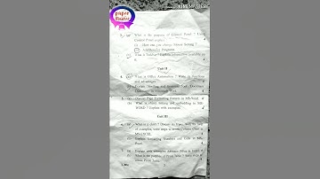 KUK BSC 2018 1st  Semester  Paper  "PC  SOFTWARE" 2018