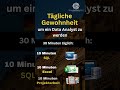 Werden Sie Data Analyst: 30 Minuten täglich für den Erfolg! #DataAnalyst #ZukunftGestalten