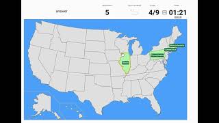 Identifying the US states with double-letters (Sporcle Quiz)