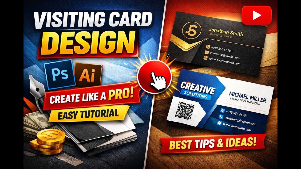 Simply Visiting Card Creation| Make Visiting Card| Bangla 2026 - YouTube