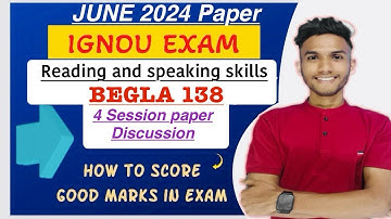 BEGLA 138 | READING & SPEAKING SKILLS  | MARATHON IMPORTANT QUESTIONS |  IGNOU WALA LIVE #ignou