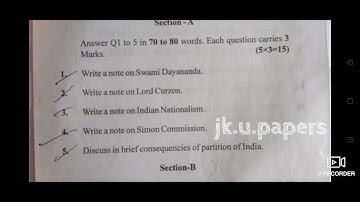 College 3rd sem  History old paper ..Rohit .desi .😱😱(( JU)