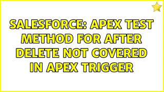 Salesforce: Apex Test Method for After Delete Not Covered in Apex Trigger