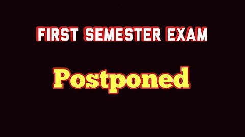 Exam Postponed | UG PG Exam Postponed