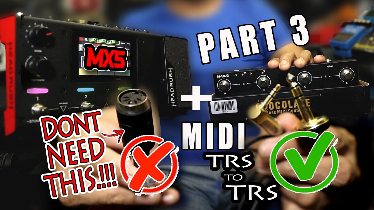 Headrush MX5 + M-Vave Chocolate MIDI - TRS to TRS (wired mode