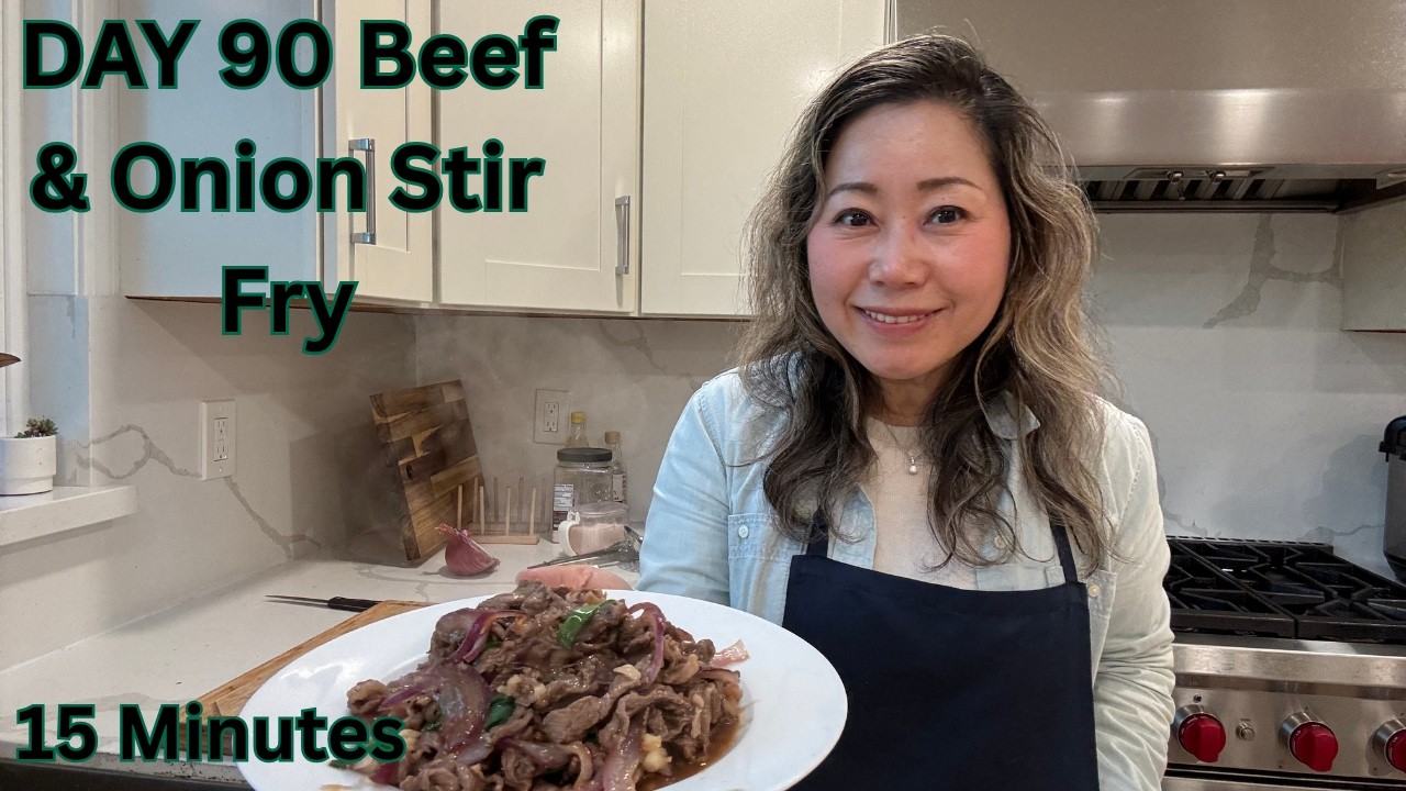 🥩🧅🥩DAY 90 Beef & Onion Stir Fry #video #beefrecipe #onion #chineserecipe #chinesefood #easyrecipes