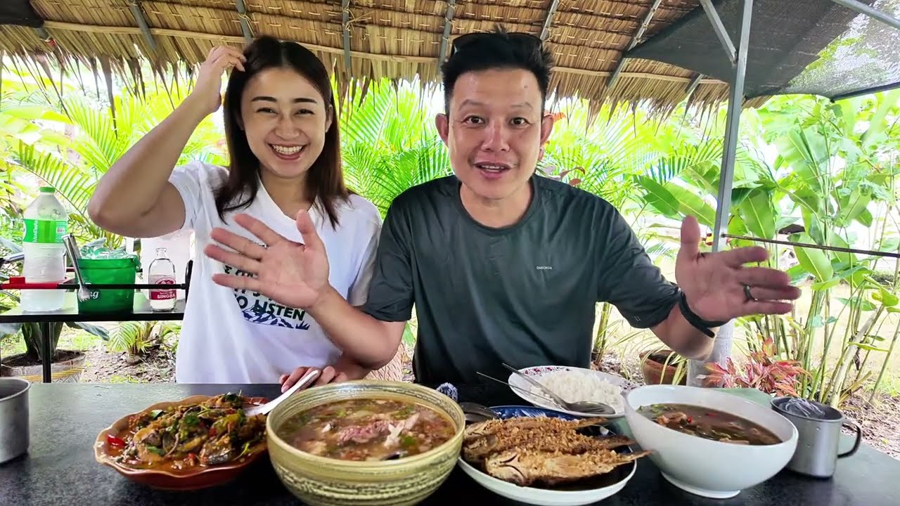 Ep🔥9 กระเบนน้ำแดง ￼ ปลากระบอกทอดกระเทียมลุงน้อยอาหารป่าลุงเด่นกับผู้จัดการจะไปไหนต่อดี