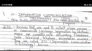 Information Communication Technology Science Notes chapter 10 class 9 MH SSC Board Ncert