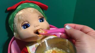Baby Alive 2006 Doll Beatrix Christmas Outfit and Chicken And Stars Noodle Soup