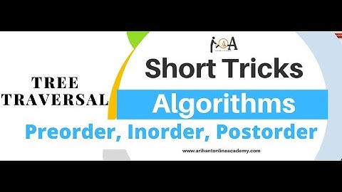 Tree Traversal Method | SHORT TRICKS | Pre-Order, In-Order, Post-Order | Algo & DS, Computer Science