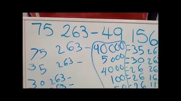 Capsule mathématiques (soustraction de grands nombres décomposition)