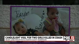 Vigil held for 2 toddlers killed in North Las Vegas suspected DUI crash