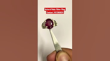 Gorgeous 🤩 Natural Ruby 🔥 5.90 Carats with Silver Ring #shorts