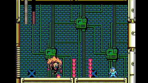 Mega Man 3 - Doc Heat Man (buster only, no damage) - method 2: hard/fast