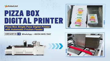 Pizza Box Printer: HIigh speed single pass digital printer with automatic friction feeder! #print
