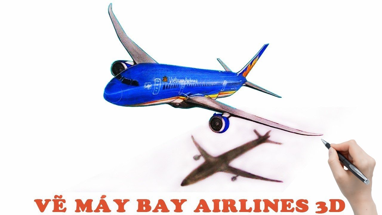 Học Cách vẽ máy bay Vietnam Airlines Cho người mới bắt đầu