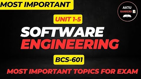 BCS601 Software Engineering | AKTU Unit-wise Most Important Topics for Exam 2025 🔥📚