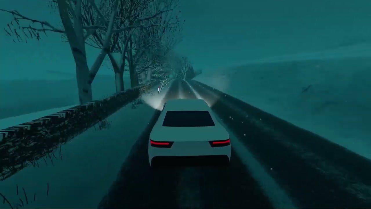 30 MINUTE LOOP | NIGHT DRIVE WITH SNOWING | SLOW ROADS