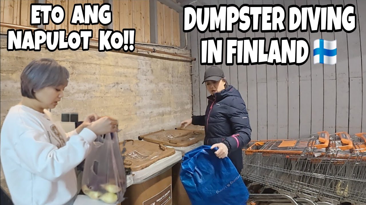 DUMPSTER DIVING IN FINLAND WITH INDAY KARYA | THAI-FINNISH PERO PUSONG PINAY 
