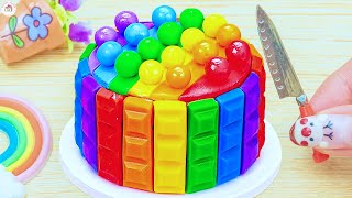Amazing Rainbow Cake Ideas | Melting Mini Chocolate Rainbow Cake Easy Recipes