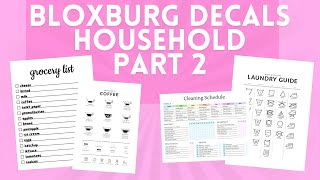 HOUSEHOLD BLOXBURG DECAL CODES PART 2 // IISPXRKLES
