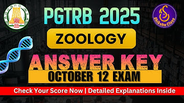 PGTRB Zoology 2025 | Full Paper Analysis | Answer Key with Explanation #pgtrb2025 #pgtrbzoology