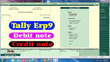 tally credit note in hindi | credit note in tally | debit note in tally | tally debit note | tally