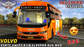 download KSRTC SWIFT VOLVO SLEEPER BUS MOD for bus simulator indonesia | BUSSID V3.7.1 | #bussidmods