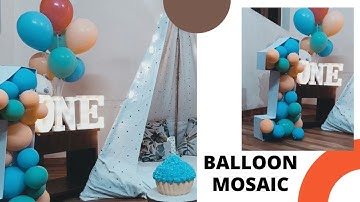 DIY Gaint Number 1 | How to make a Balloon Mosaic | Number One Standee For Birthday Decoration