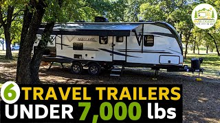 6 Large Ultra Lite Travel Trailers Under 7000 lbs  Big Camper Trailers for Families!