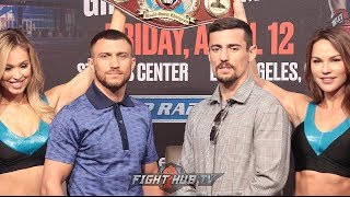 VASYL LOMACHENKO VS. ANTHONY CROLLA - FULL FINAL PRESS CONFERENCE \& FACE OFF VIDEO