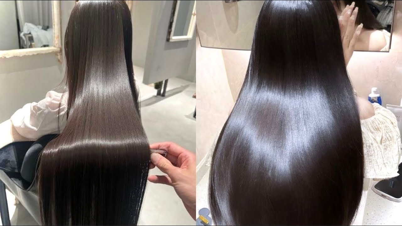 ⋆˙ straight hair 𓏵 keratin treatment 💆🏼‍♀️🎀 ⊹ ࣪ ˖ experimental hair smoothening