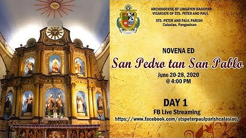 DAY 1 Pangasinan Novena to Sts. Peter & Paul