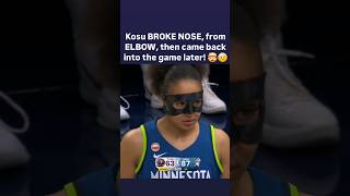 🤕 Kosu BREAKS NOSE from ELBOW, Checks Back In Minutes Later! WNBA women's basketball #shorts #short