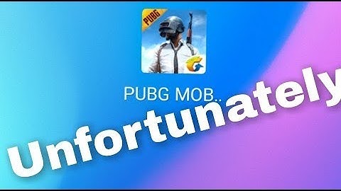 How To Fix BGMI & Pubg Unfortunately Has Stopped Problem Solve