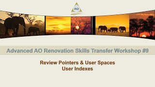 Advanced AO Renovation Skills Transfer Workshop #9 - Review POINTERS & *USRSPC and *USRIDX