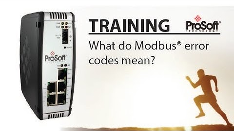 Set Up: Troubleshooting Modbus® error codes