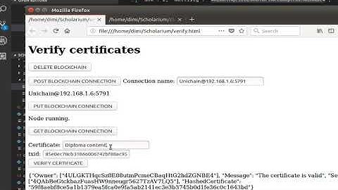Scholarium (Phase 4) Certificate verification