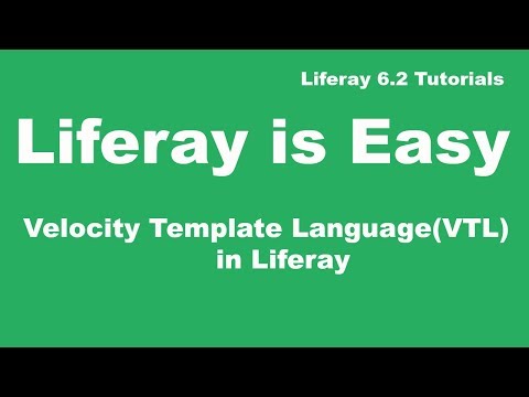 Liferay Tutorial 31 : - Velocity Template Language( VTL ) in Liferay