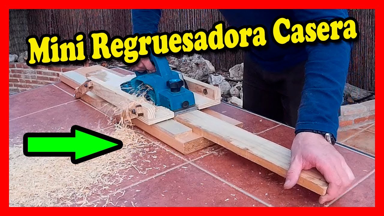 Como hacer REGRUESADORA CASERA CON CEPILLO ELÉCTRICO, How to Make a Jointer  