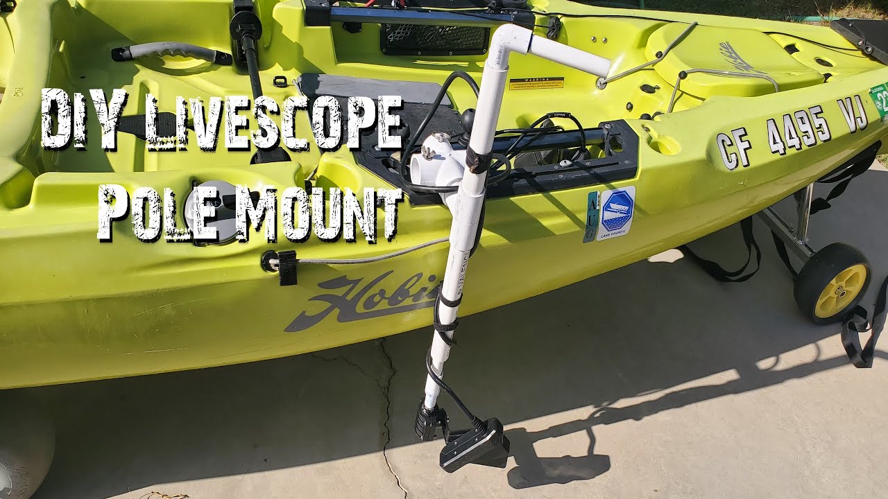 DIY PVC Livescope Pole Kayak Mount 