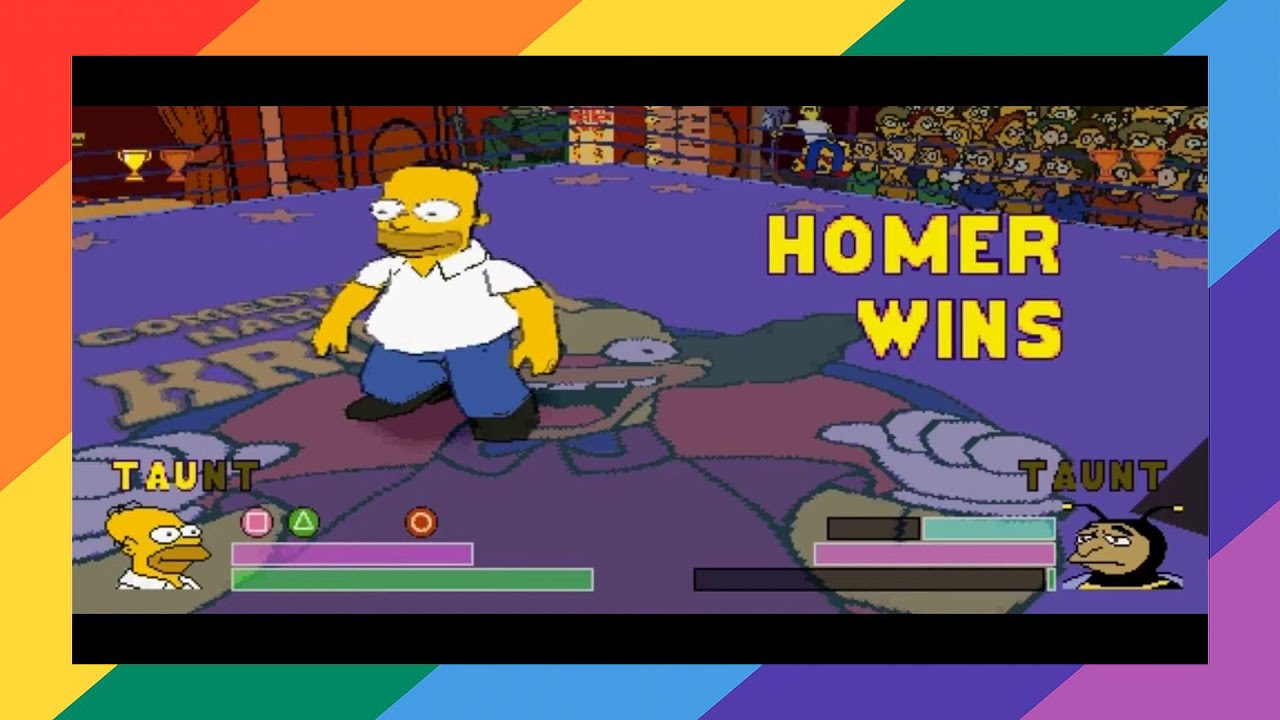 Tas Psx The Simpsons Wrestling Arcade Homer Expert Youtube 