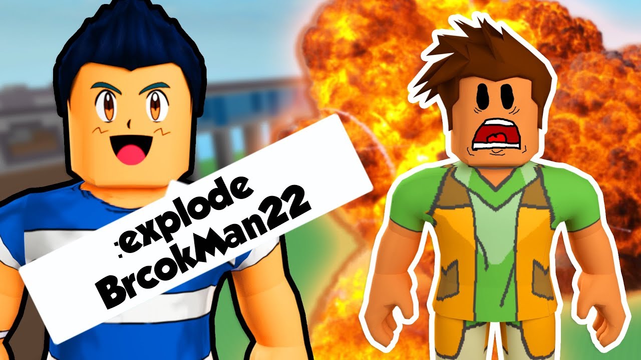 Exploding People With Admin Commands Roblox Youtube - moderator explode command code roblox