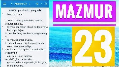 Mazmur 23 Tuhan adalah gembalaku