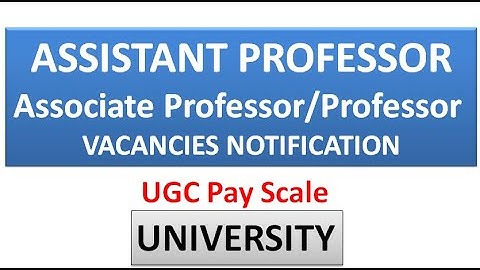 Assistant Professor/Assoc Professor/Professor Vacancies in Top University | UGC Pay Scale | No Fee